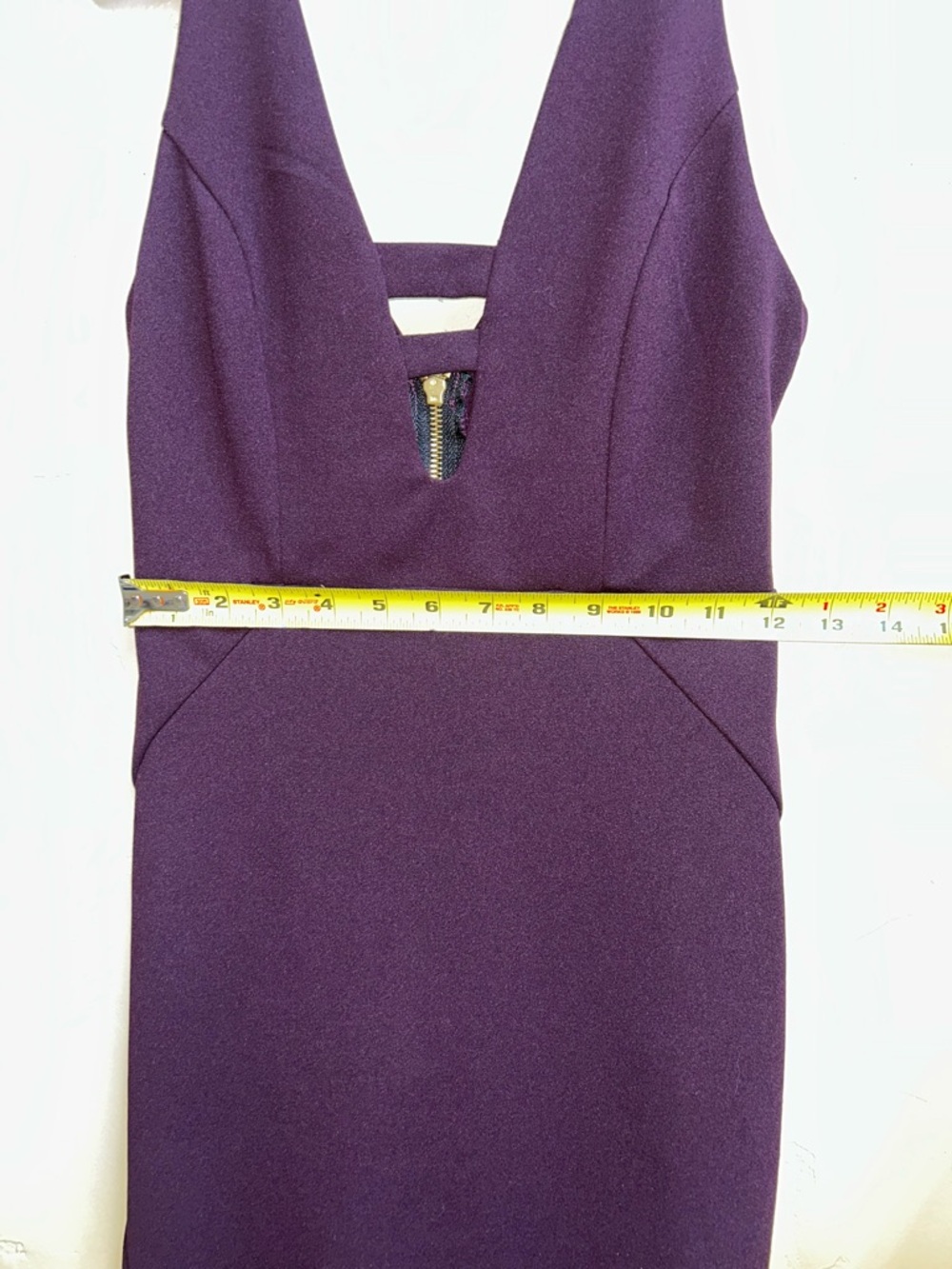 🔥5/$35🔥Charlotte Russe Deep Purple V-Neck Bodycon Mini Dress | Size S - Picture 5 of 6
